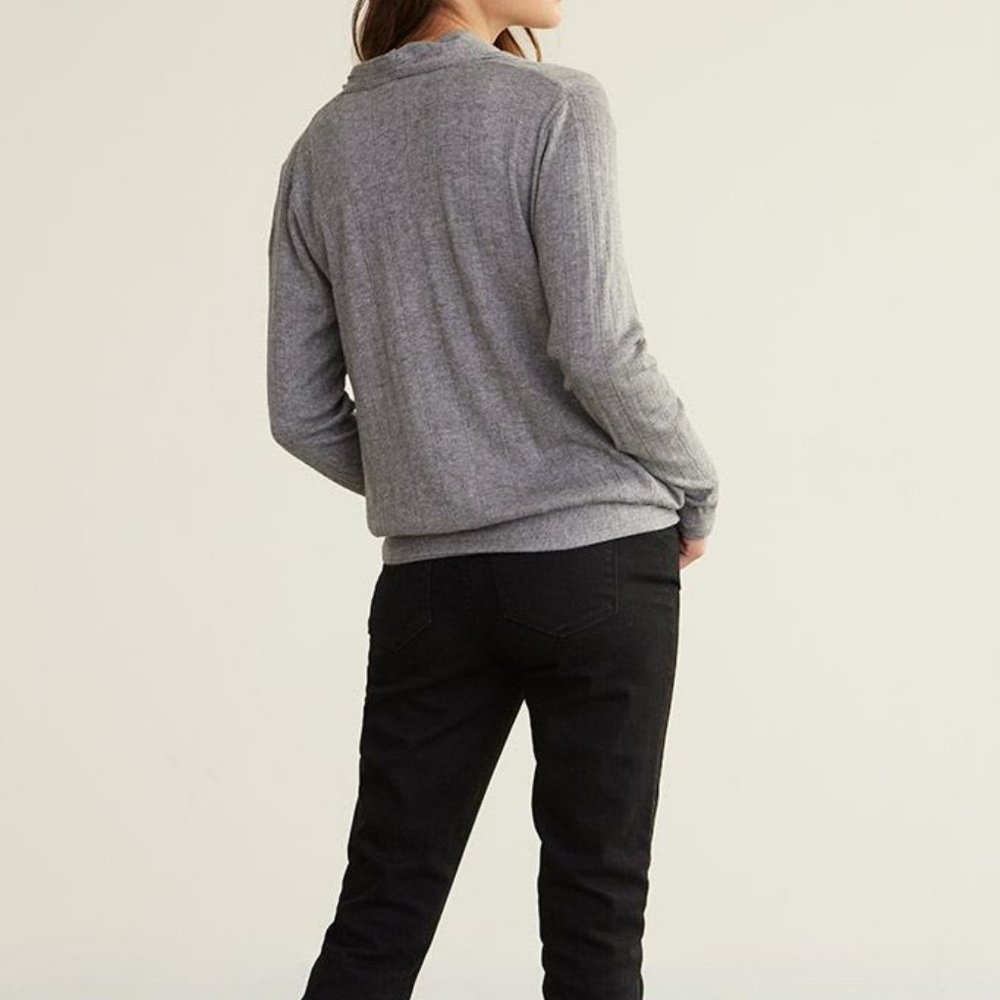 Long-Sleeve Wrap Top - Picture 2 of 4
